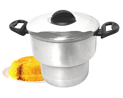 Cuscuzeiro 20 Panela Cuscuzeira Cuscuz Delicioso Grande Em Alumínio Reforçado (Polido)