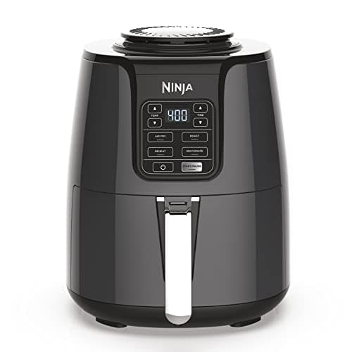 Ninja | Fritadeira a ar | Capacidade de 4 litros | Assado 4 em 1, torrado, reaquece e desidrata | Peças seguras para lava-louças | Inclui 20 receitas fáceis e saudáveis | Compacto | Cinza | AF101