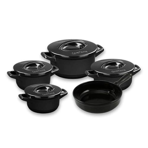 Ceraflame Conjunto Panelas de Cerâmica Duo+ Smart 5 Peças Preto