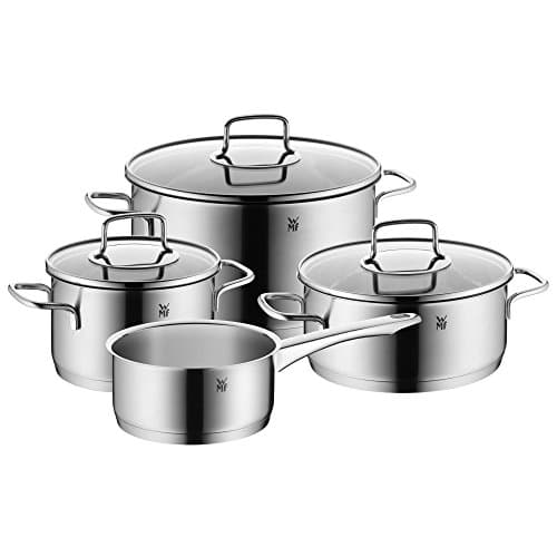 WMF Conjunto de panela Merano com tampa de vidro para jante, 53 x 29 x 53 cm, prata
