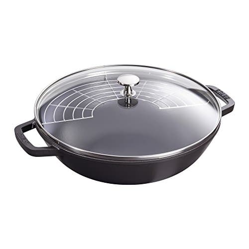 STAUB Panela perfeita de ferro fundido, 4,5 litros, preto fosco